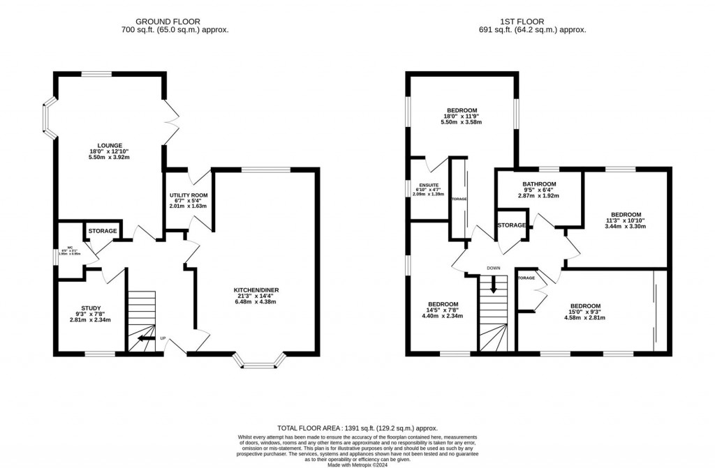 Floorplans For Leys Close, Corby