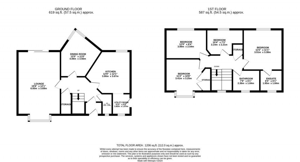 Floorplans For Hill House Gardens, Stanwick, Wellingborough