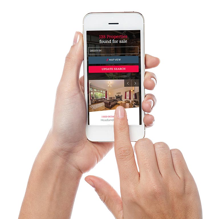 Searching property on a mobile