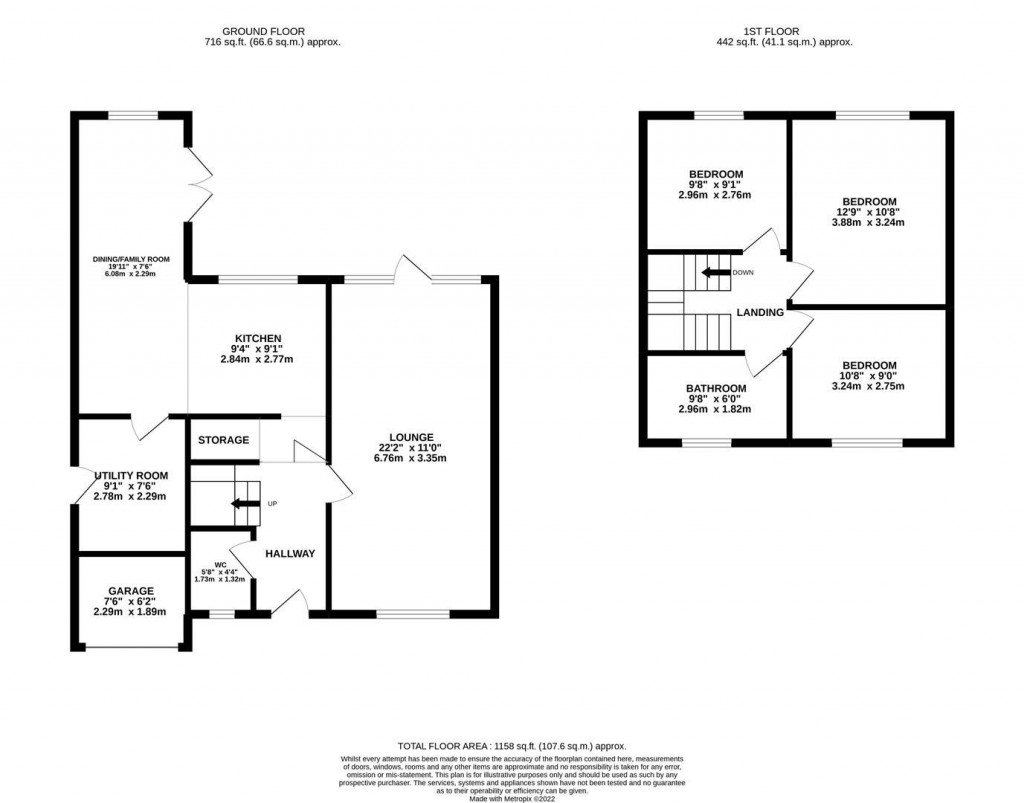 Floorplans For Edward Road, Fleckney, Leicester