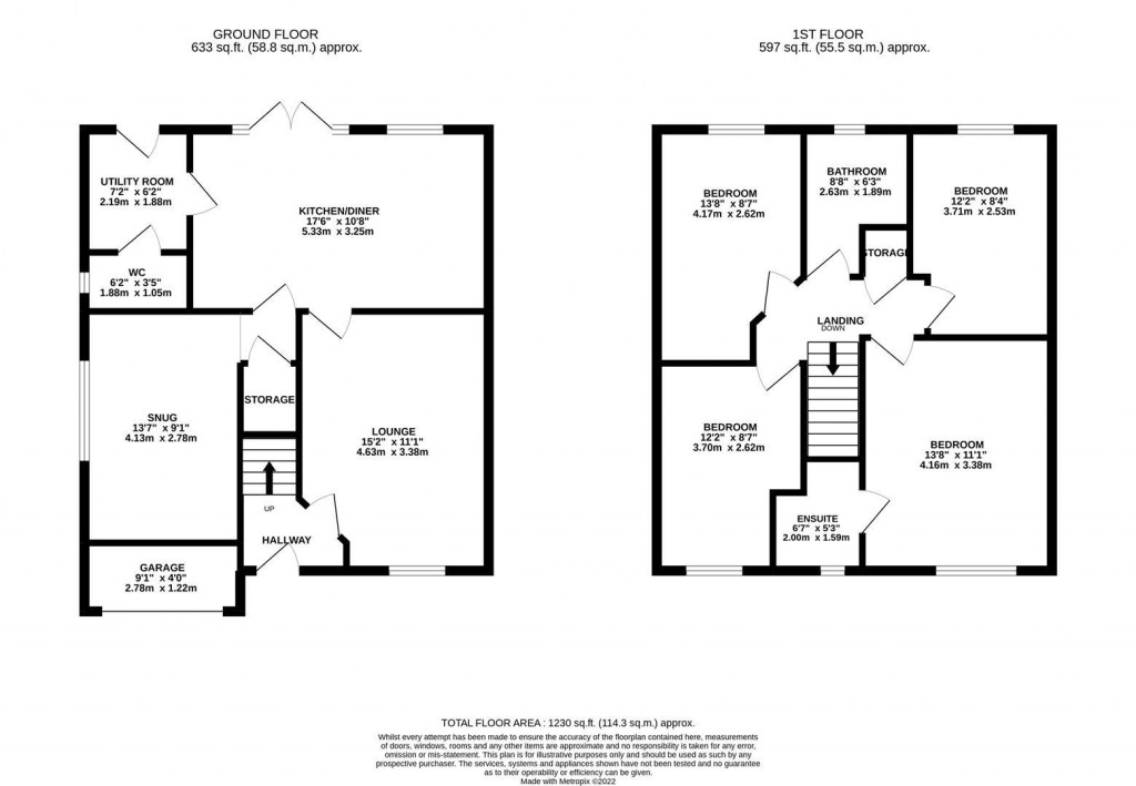 Floorplans For Rook Close, Barton Seagrave, Kettering