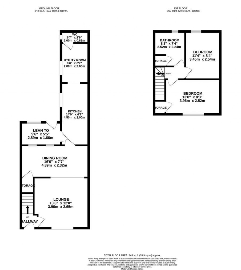 Floorplans For High Street, Higham Ferrers, Rushden