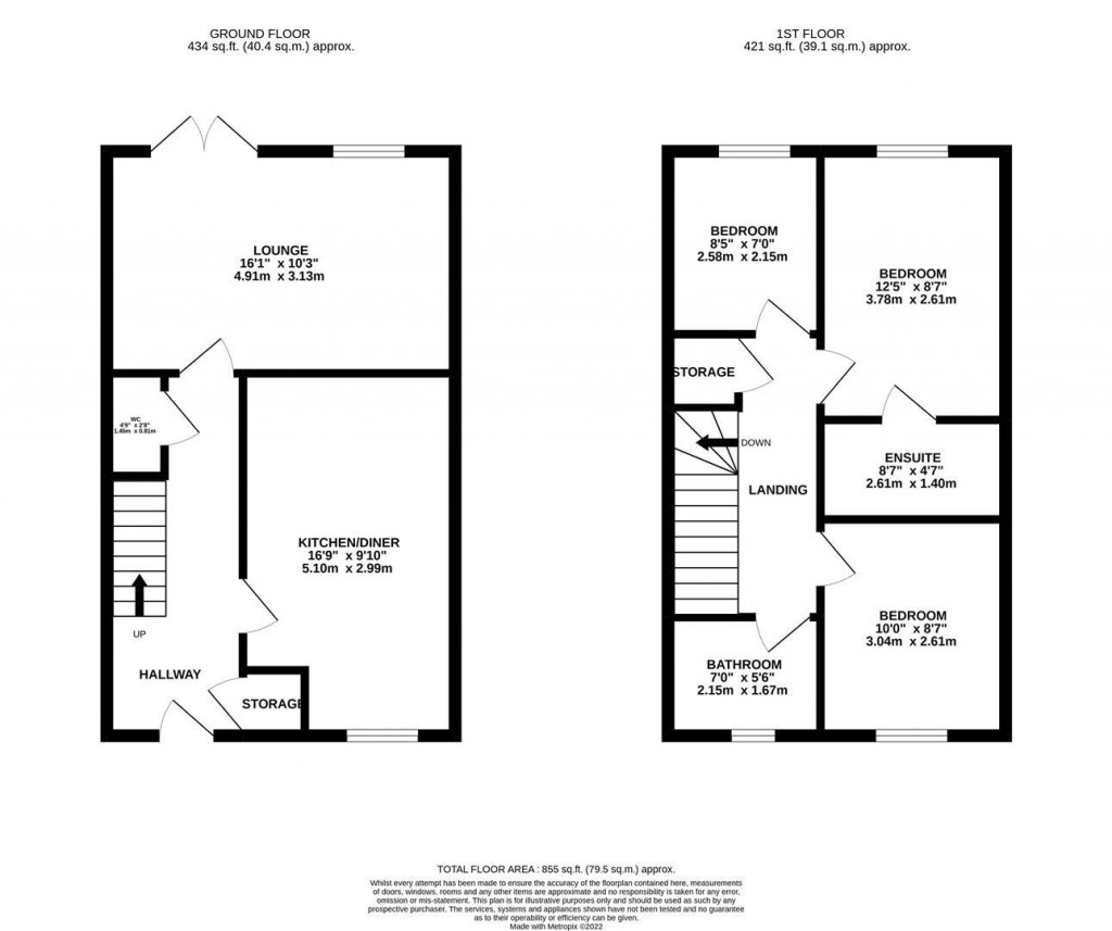 Floorplans For Spriggs Close, Burton Latimer, Kettering