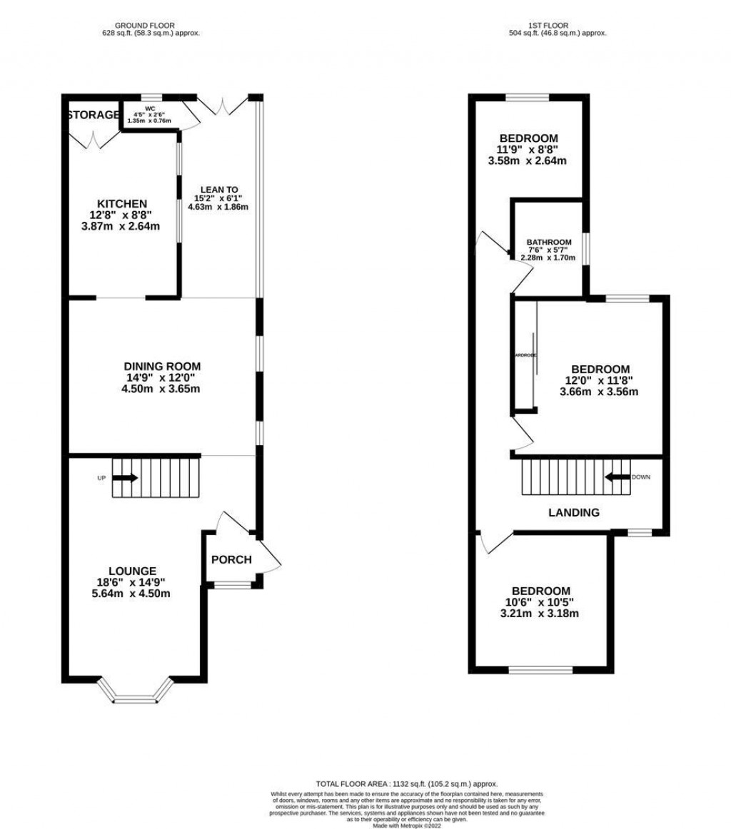 Floorplans For Blandford Avenue, Kettering