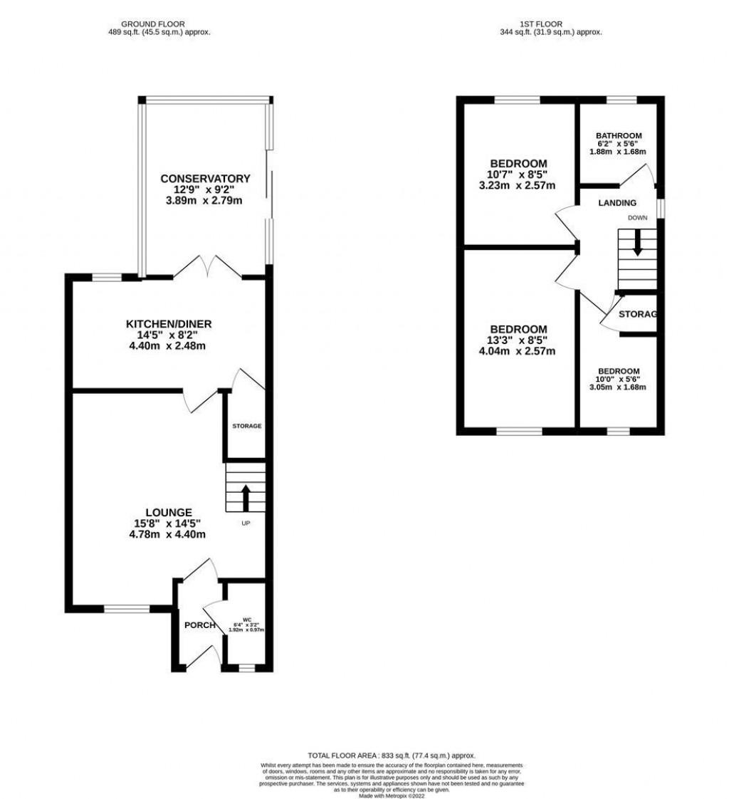 Floorplans For Carradale Close, Kettering