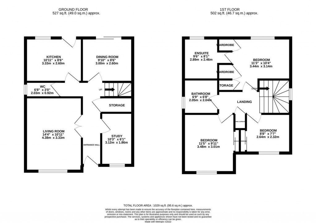 Floorplans For Waterhouse Gardens, Barton Seagrave