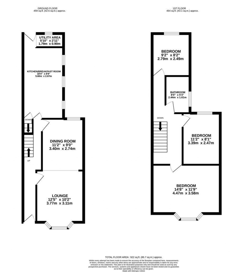 Floorplans For Lutterworth Road, Northampton