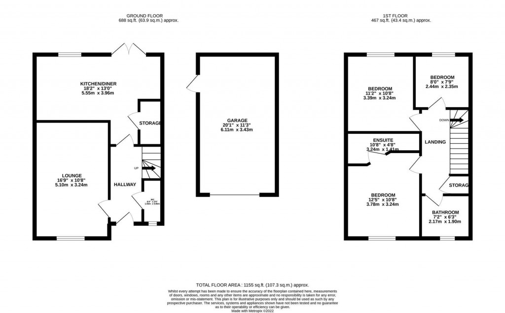 Floorplans For Cottesbrooke Way, Raunds, Wellingborough