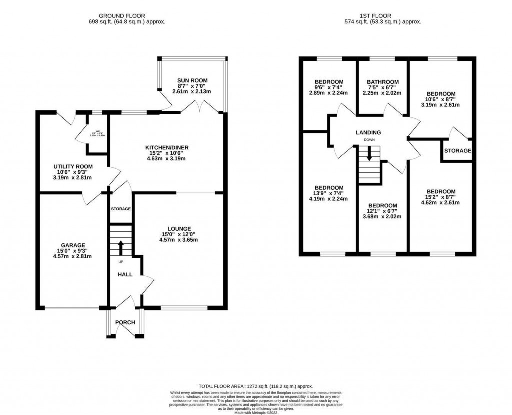 Floorplans For Cottesmore Way, Wellingborough