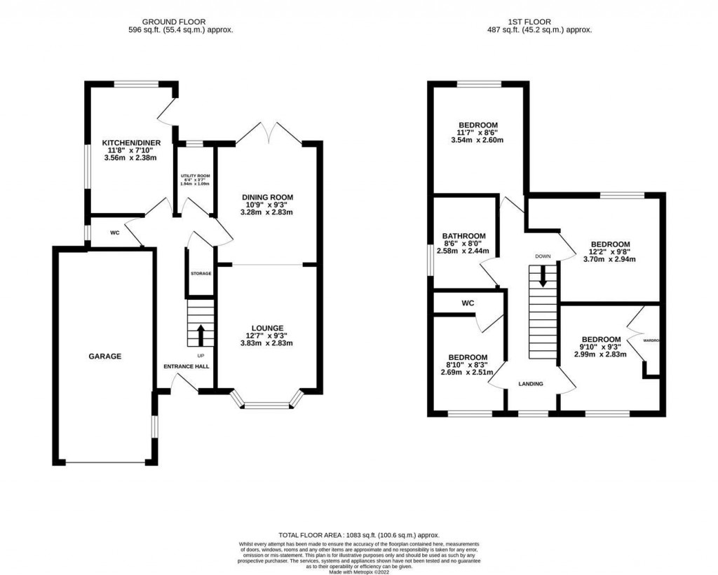 Floorplans For Oswald Road, Rushden