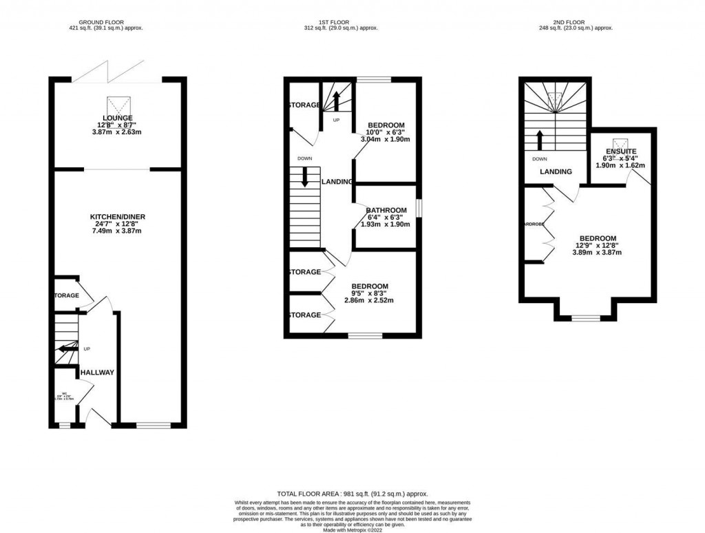 Floorplans For Stone Close, Wellingborough