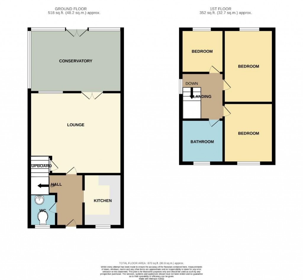 Floorplans For Yaffle Crescent, Desborough, Kettering