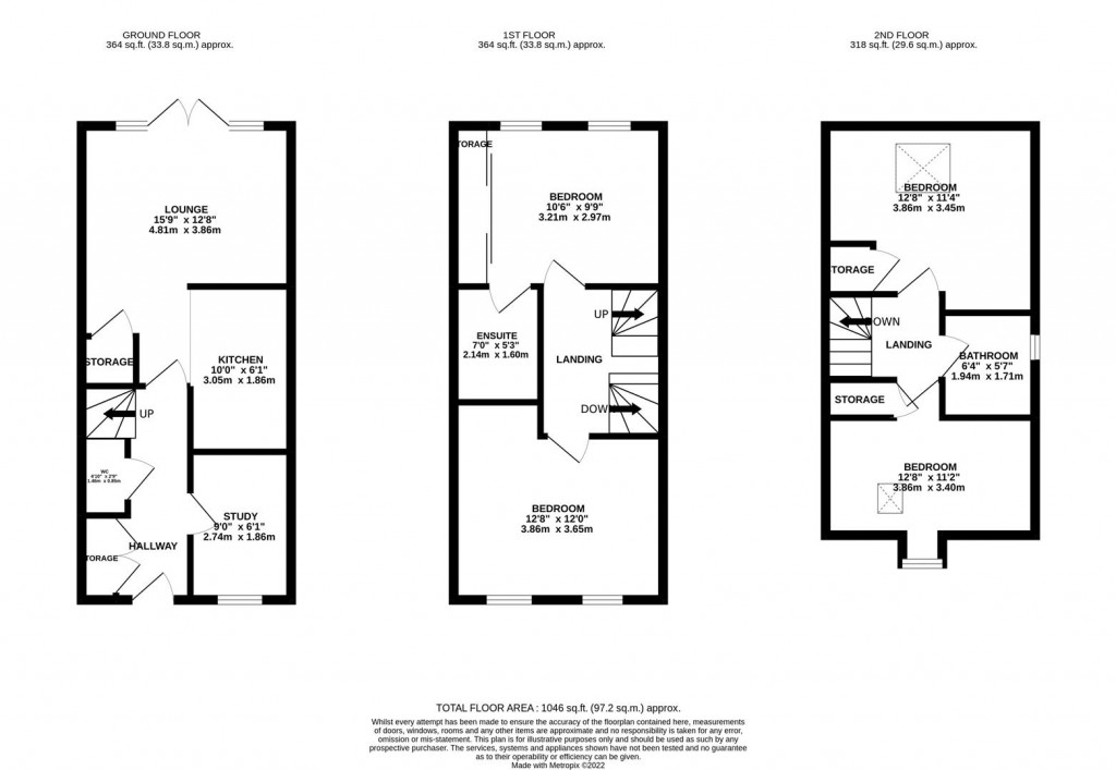 Floorplans For Lydden Close, Burton Latimer, Kettering