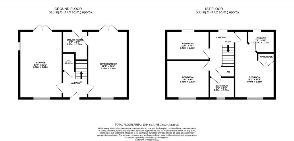 Floorplans For Talbot Close, Burton Latimer, Kettering