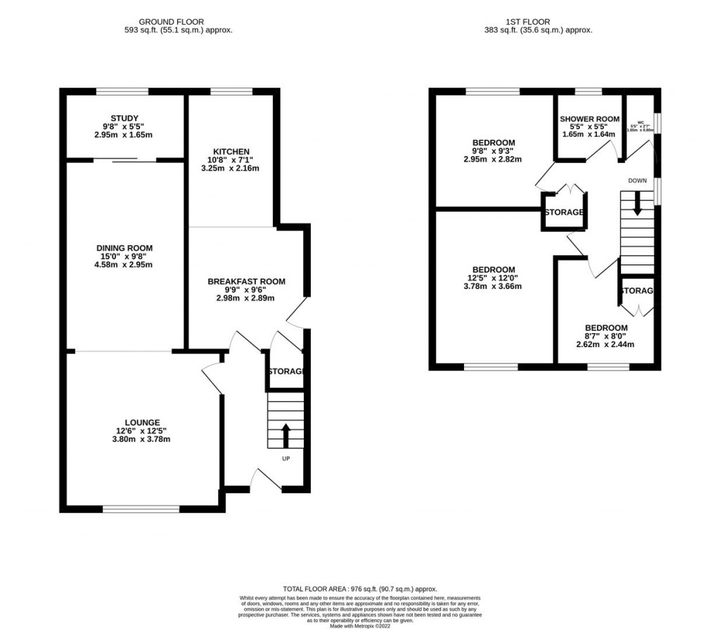 Floorplans For Western Way, Wellingborough