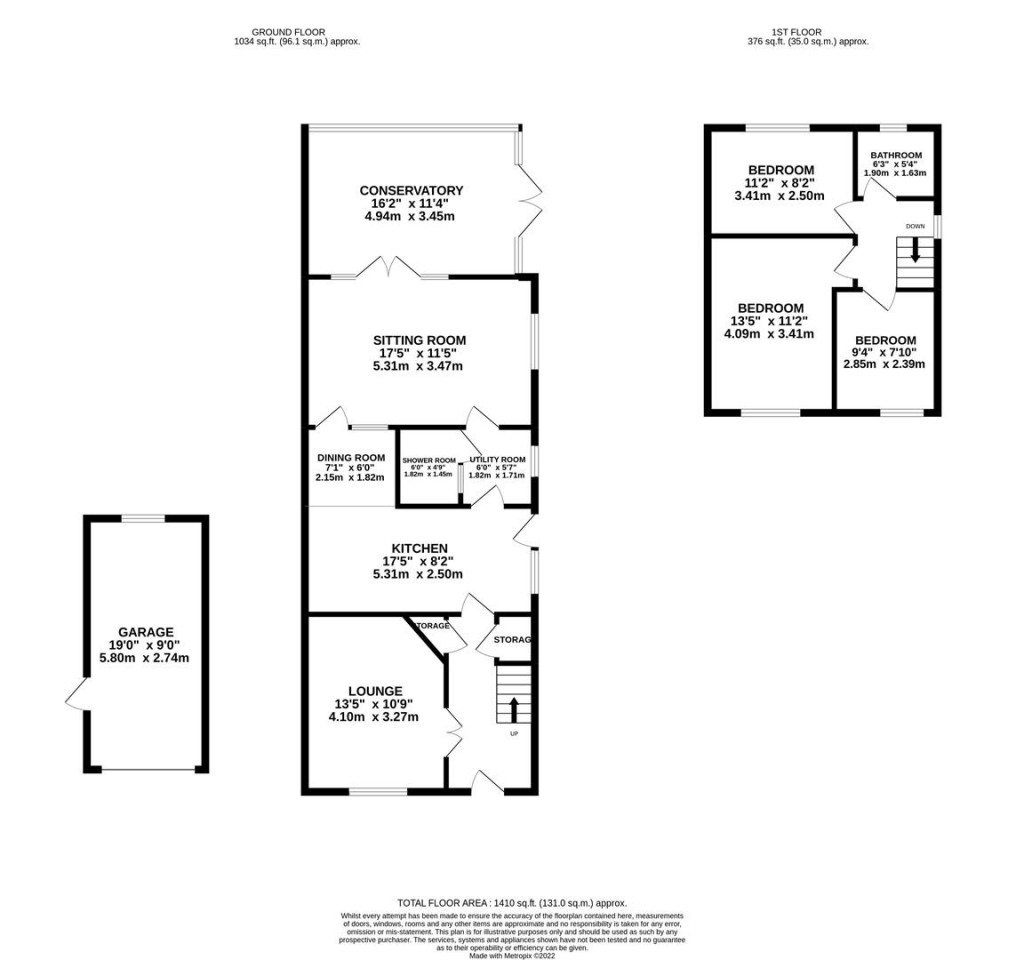 Floorplans For Ennerdale Close, Kettering