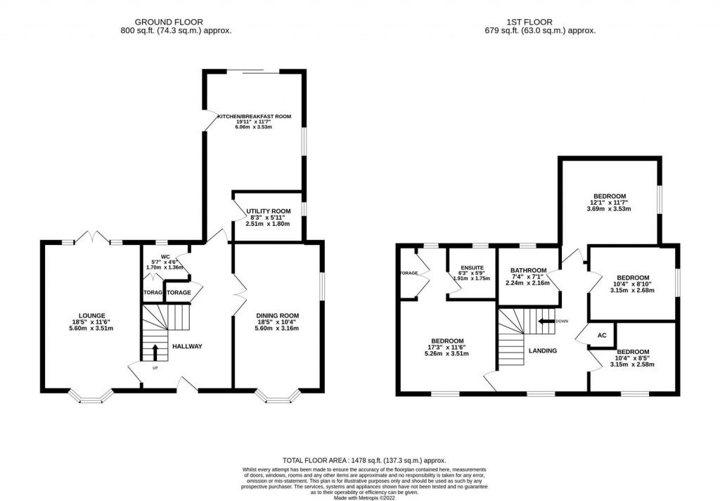 Floorplans For Malham Drive, Kettering