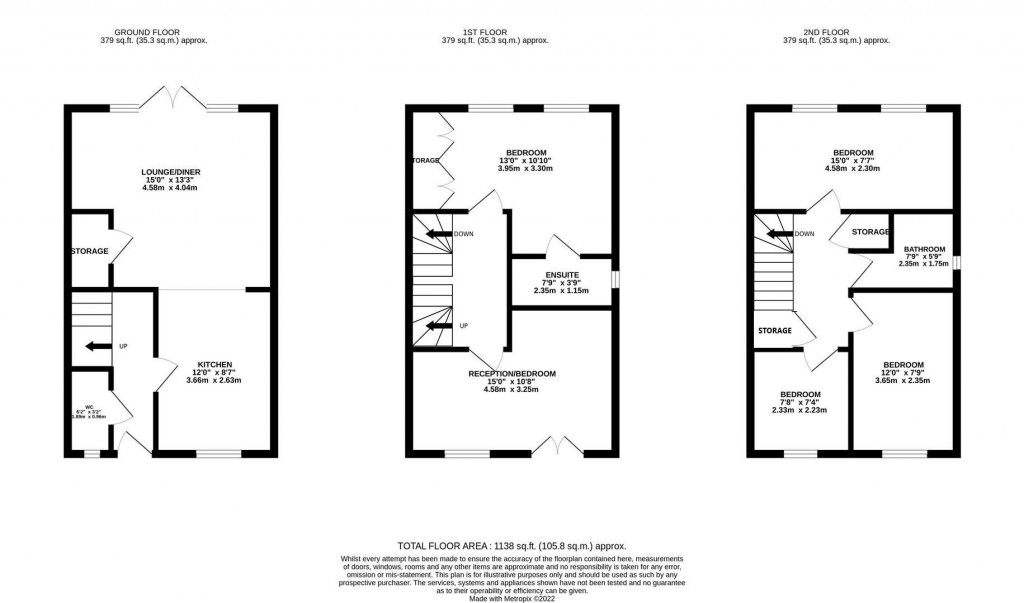 Floorplans For Waterside Road, Wellingborough