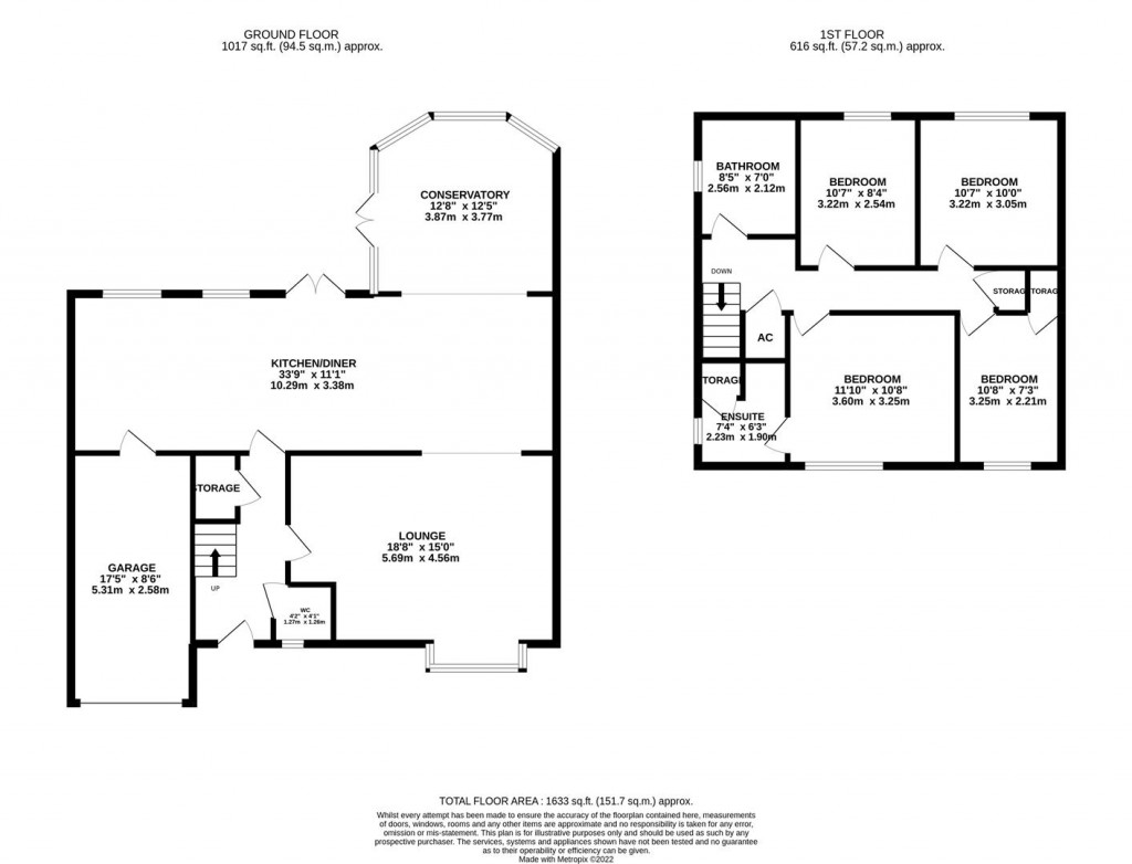 Floorplans For Bakewell Close, West Hunsbury, Northampton