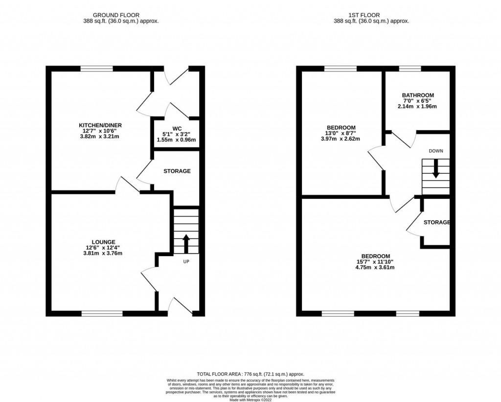 Floorplans For Hooke Close, Corby