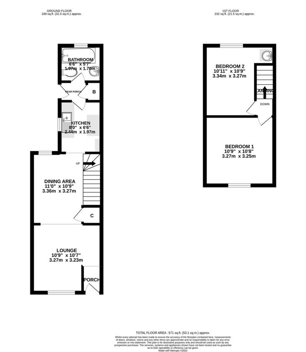 Floorplans For Finedon Street, Burton Latimer, Kettering