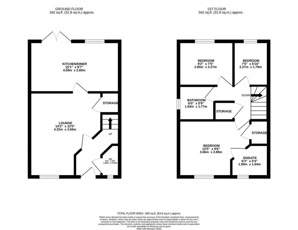 Floorplans For Bosworth Street, Barton Seagrave