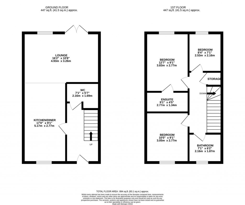 Floorplans For Palmer Crescent, Burton Latimer, Kettering