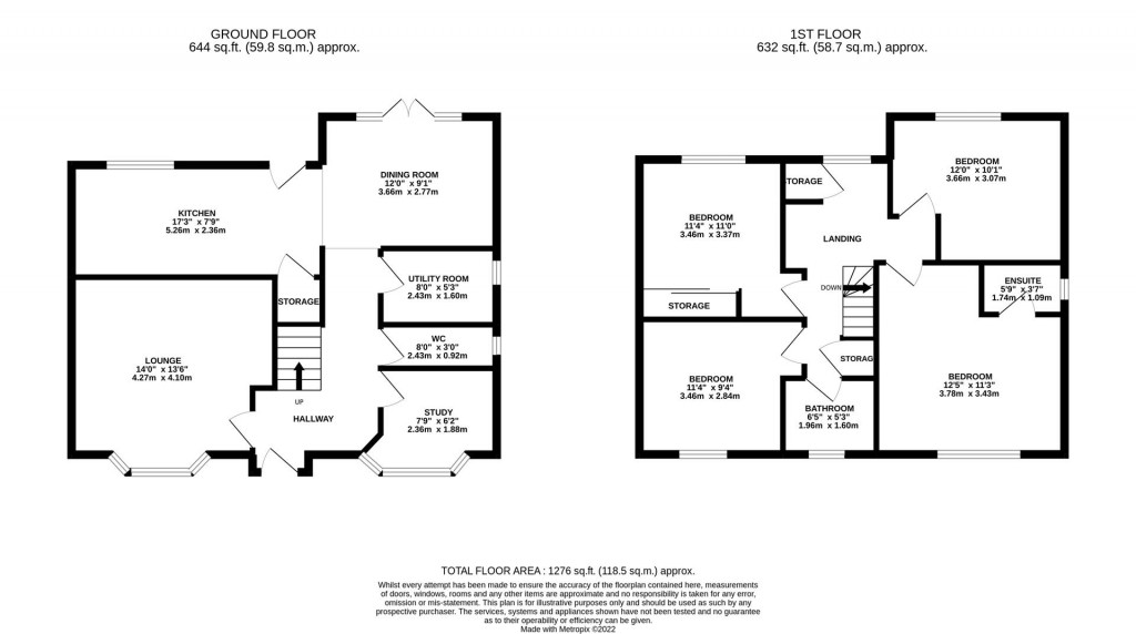 Floorplans For Epping Close, Barton Seagrave, Kettering