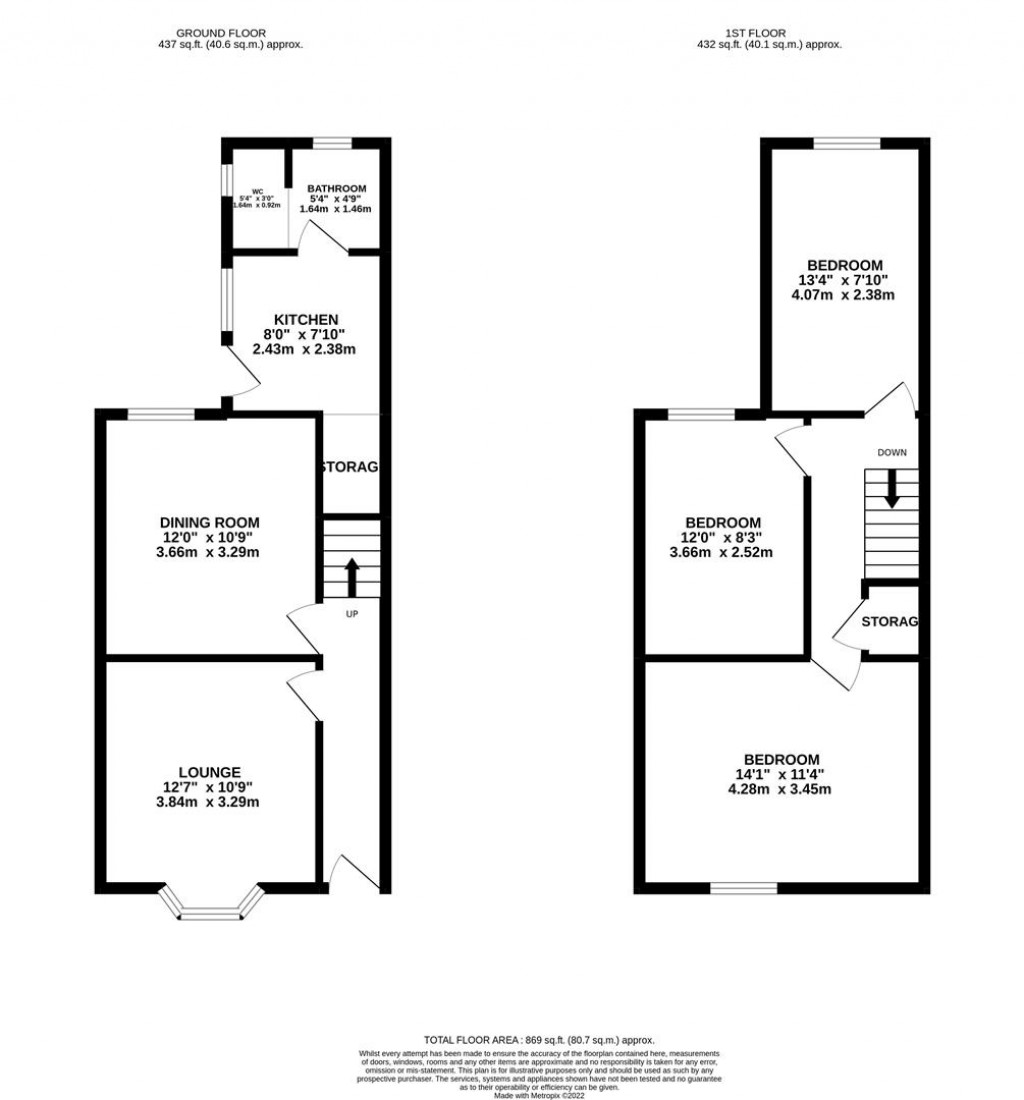 Floorplans For Melton Street, Kettering