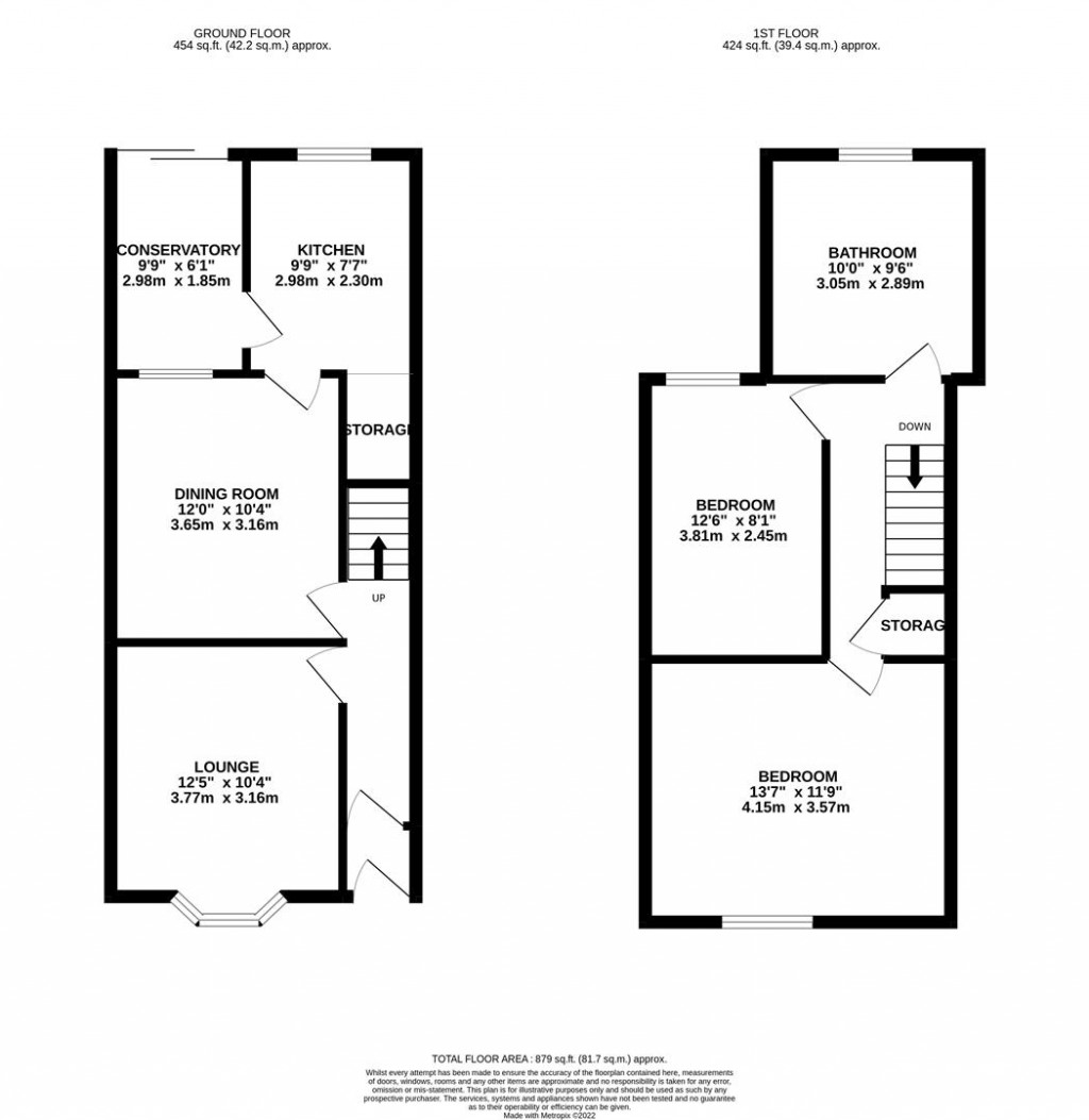 Floorplans For Melton Street, Kettering