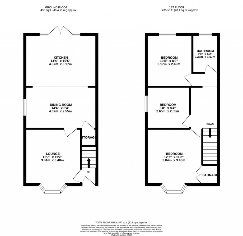 Floorplans For Hillside Road, Wellingborough