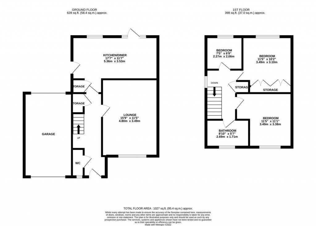 Floorplans For Duchy Close, Chelveston, Wellingborough