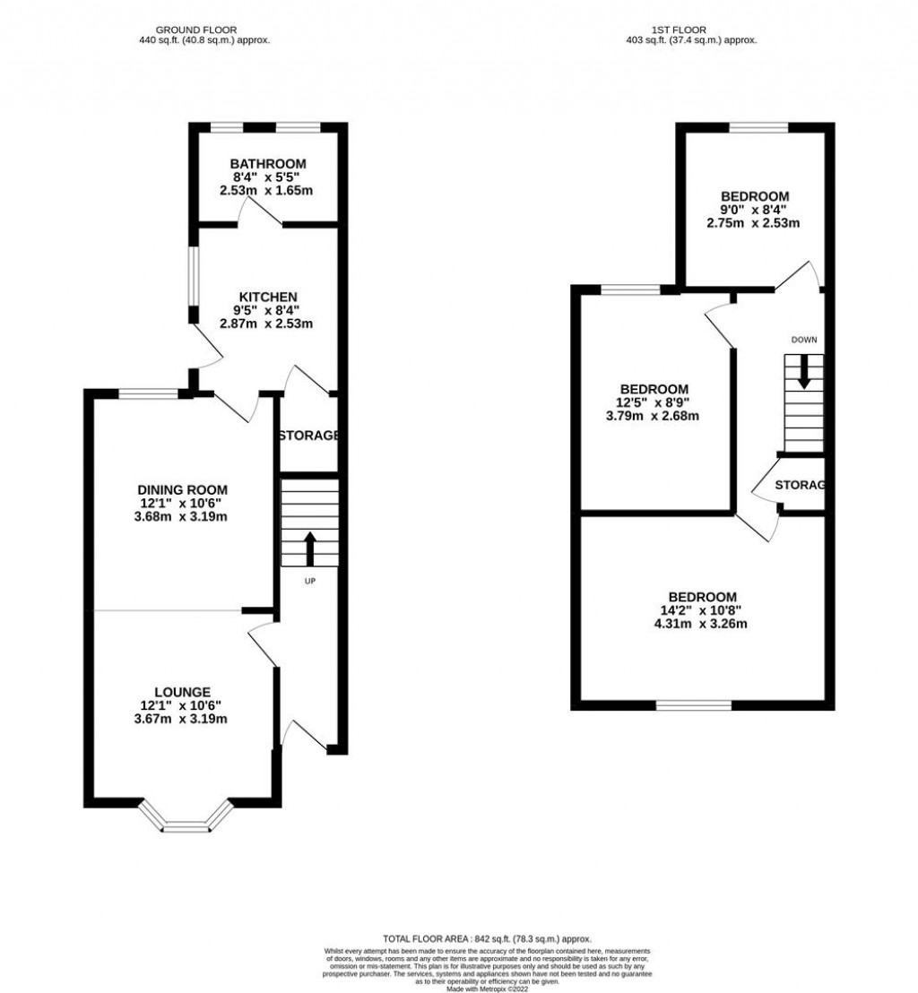 Floorplans For Salisbury Street, Kettering