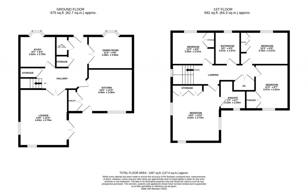 Floorplans For Flowerhill Drive, Wellingborough