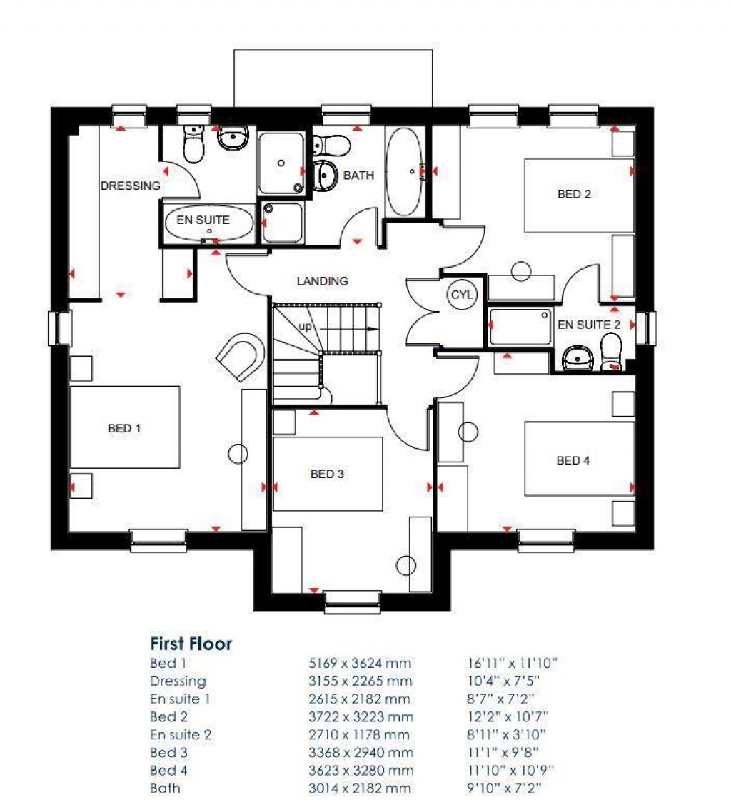 Floorplans For Cuckoo Drive, Kibworth