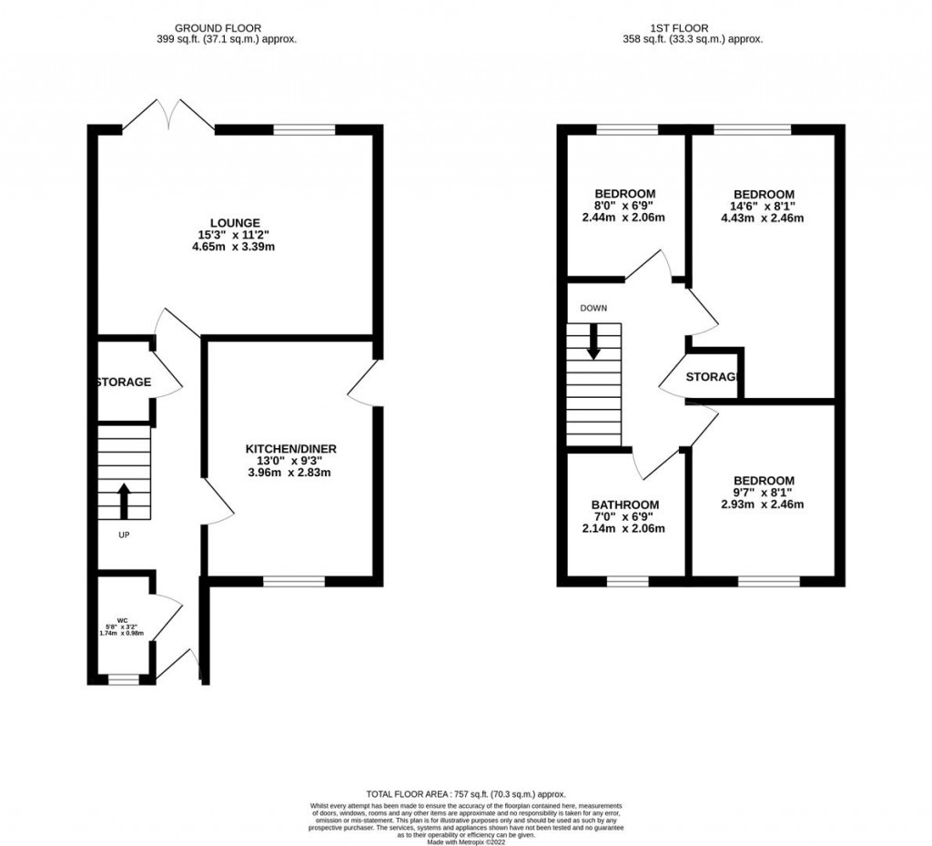 Floorplans For Farnborough Close, Oakley Vale, Corby