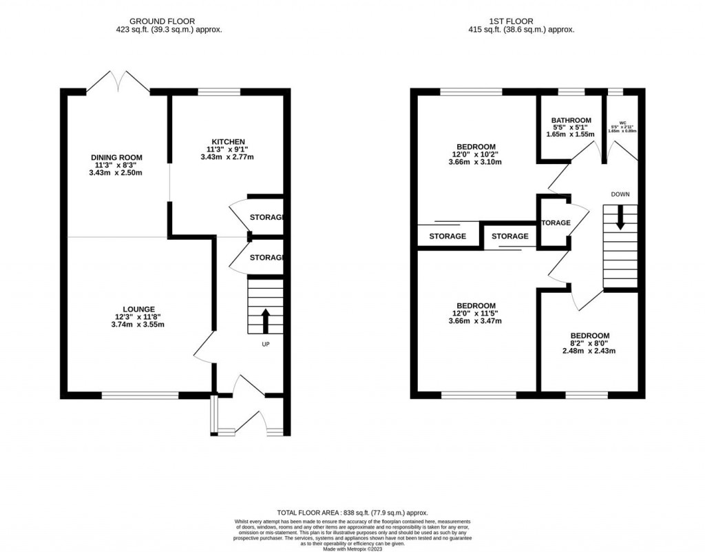 Floorplans For Oakley Drive, Wellingborough