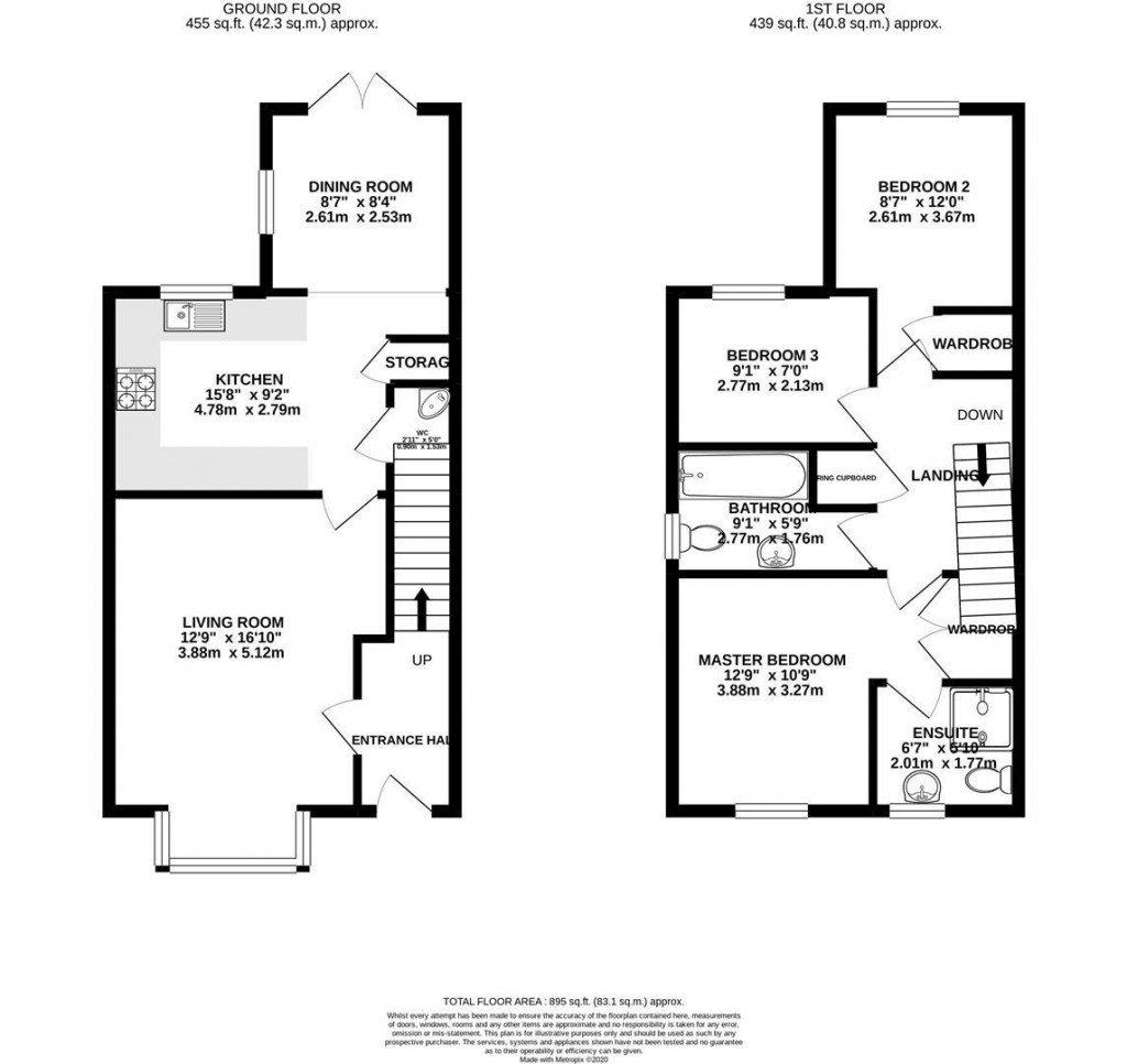 Floorplans For Merlin Road, Priors Hall, Corby
