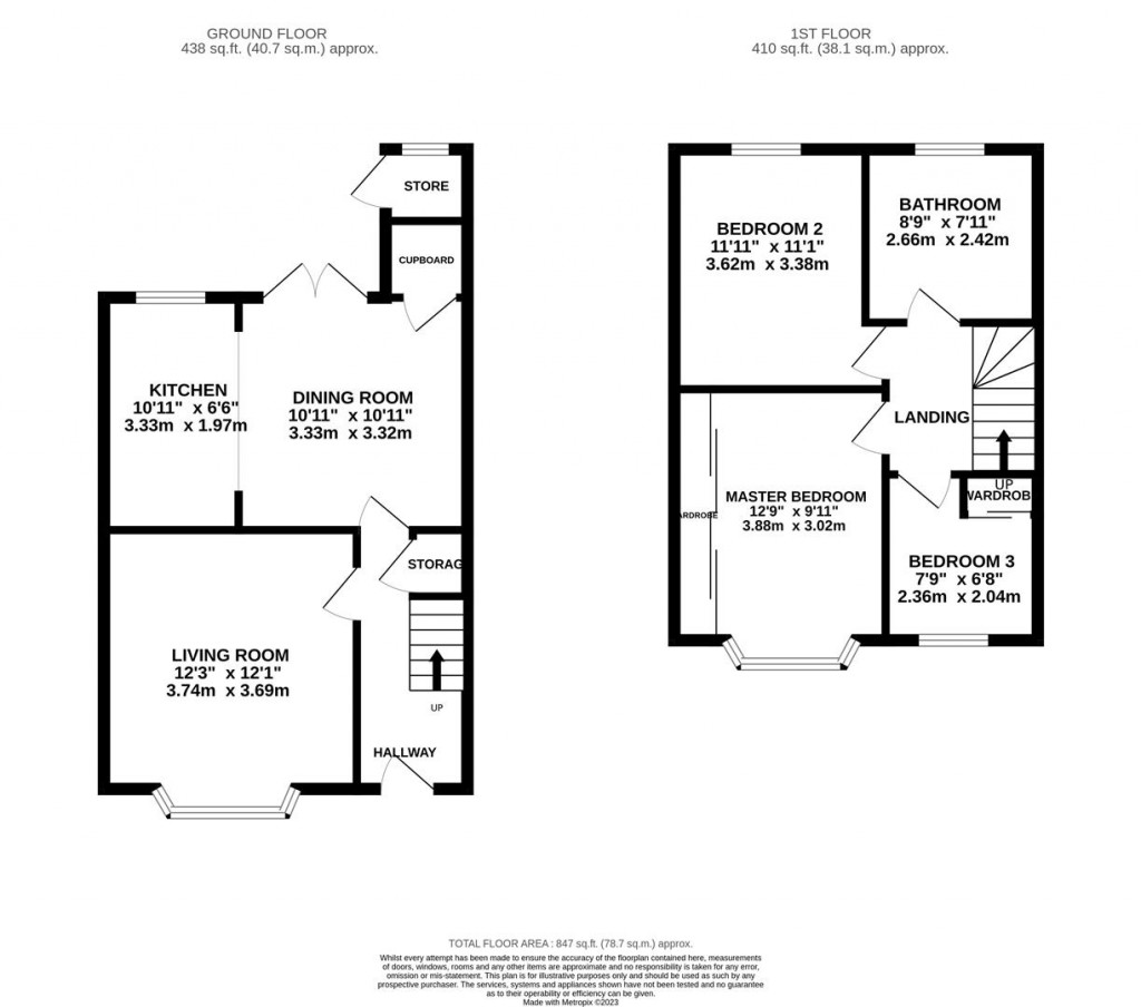 Floorplans For Hillside Avenue, Kettering