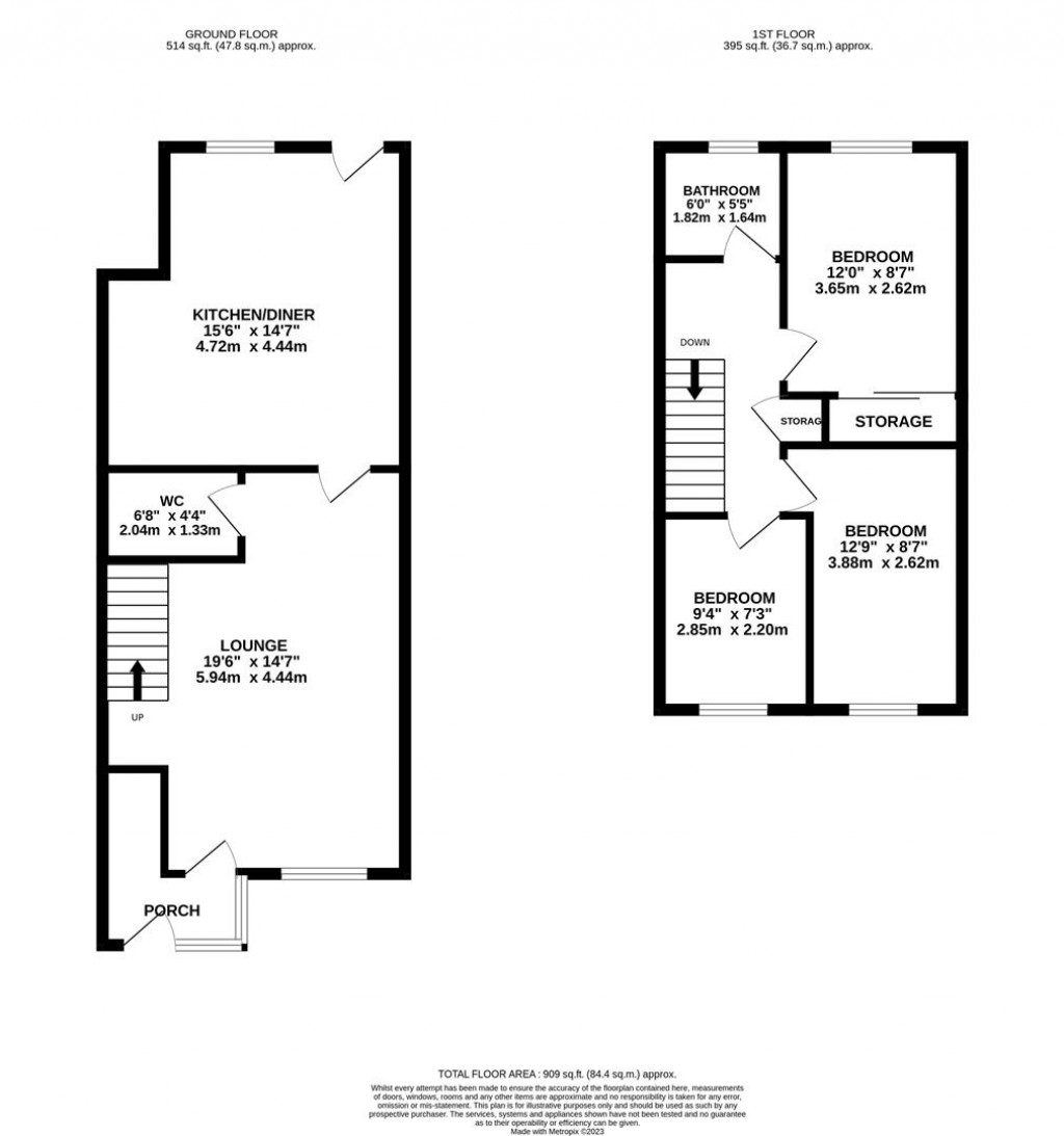 Floorplans For Clwyd Walk, Corby