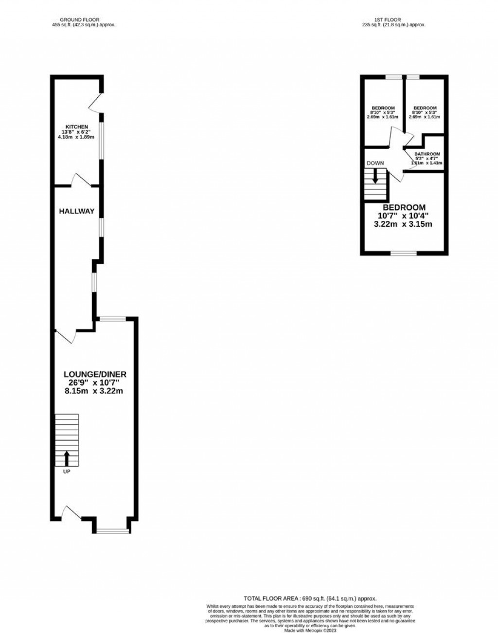 Floorplans For Regent Street, Desborough