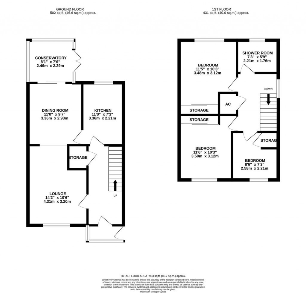 Floorplans For Trent Crescent, Burton Latimer, Kettering