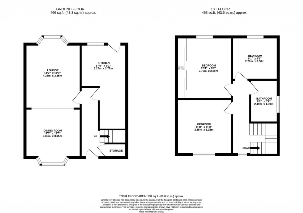 Floorplans For Reservoir Road, Kettering