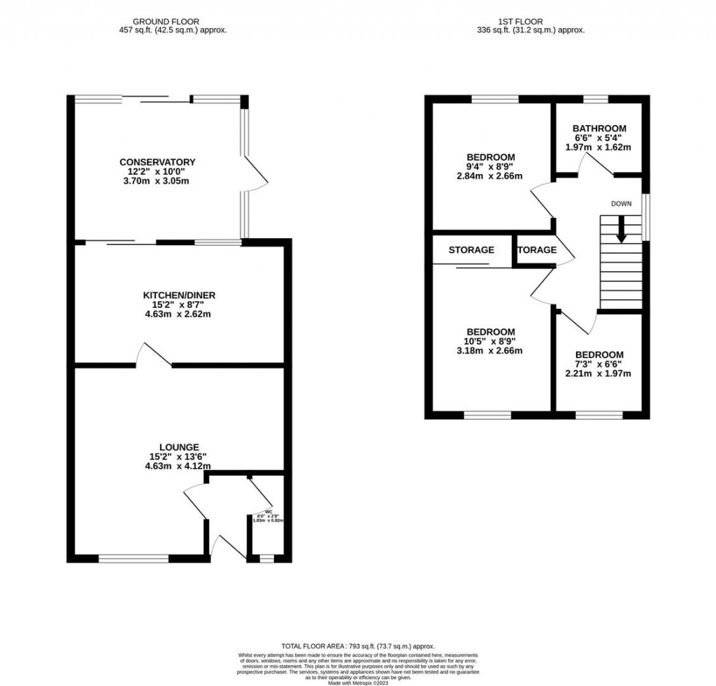 Floorplans For Swale Drive, Wellingborough