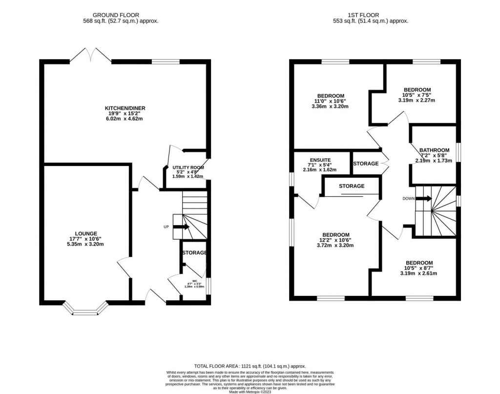 Floorplans For Leys Close, Priors Hall Park, Corby