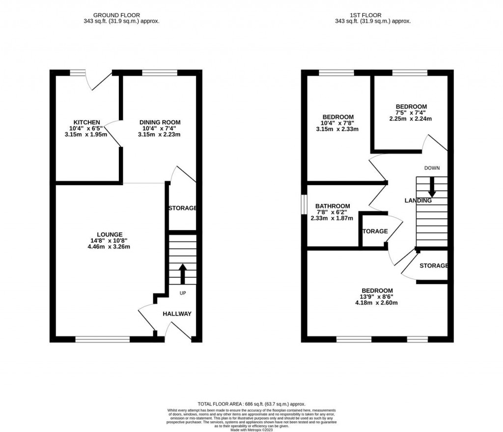 Floorplans For Elizabeth Close, Wellingborough