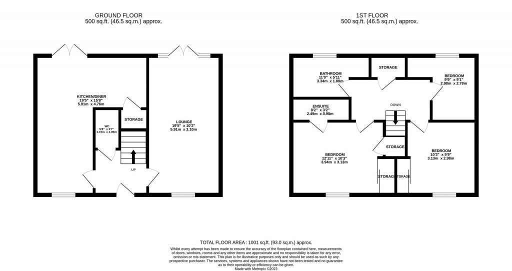 Floorplans For Cannock Crescent, Desborough