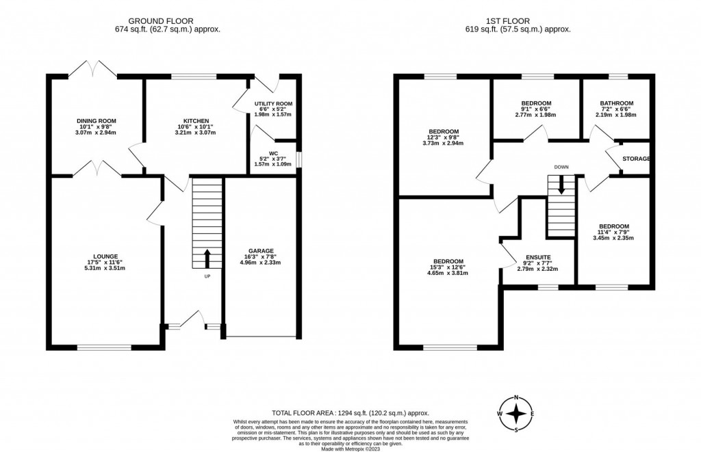 Floorplans For Diana Way, Burton Latimer, Kettering