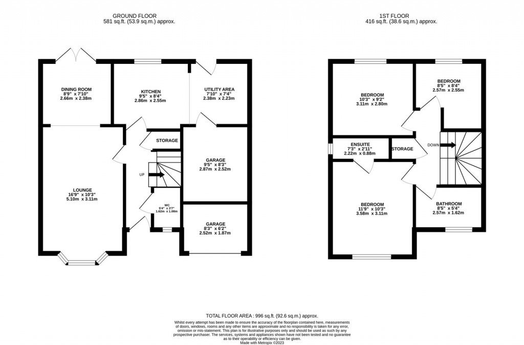 Floorplans For Newmarket Close, Corby