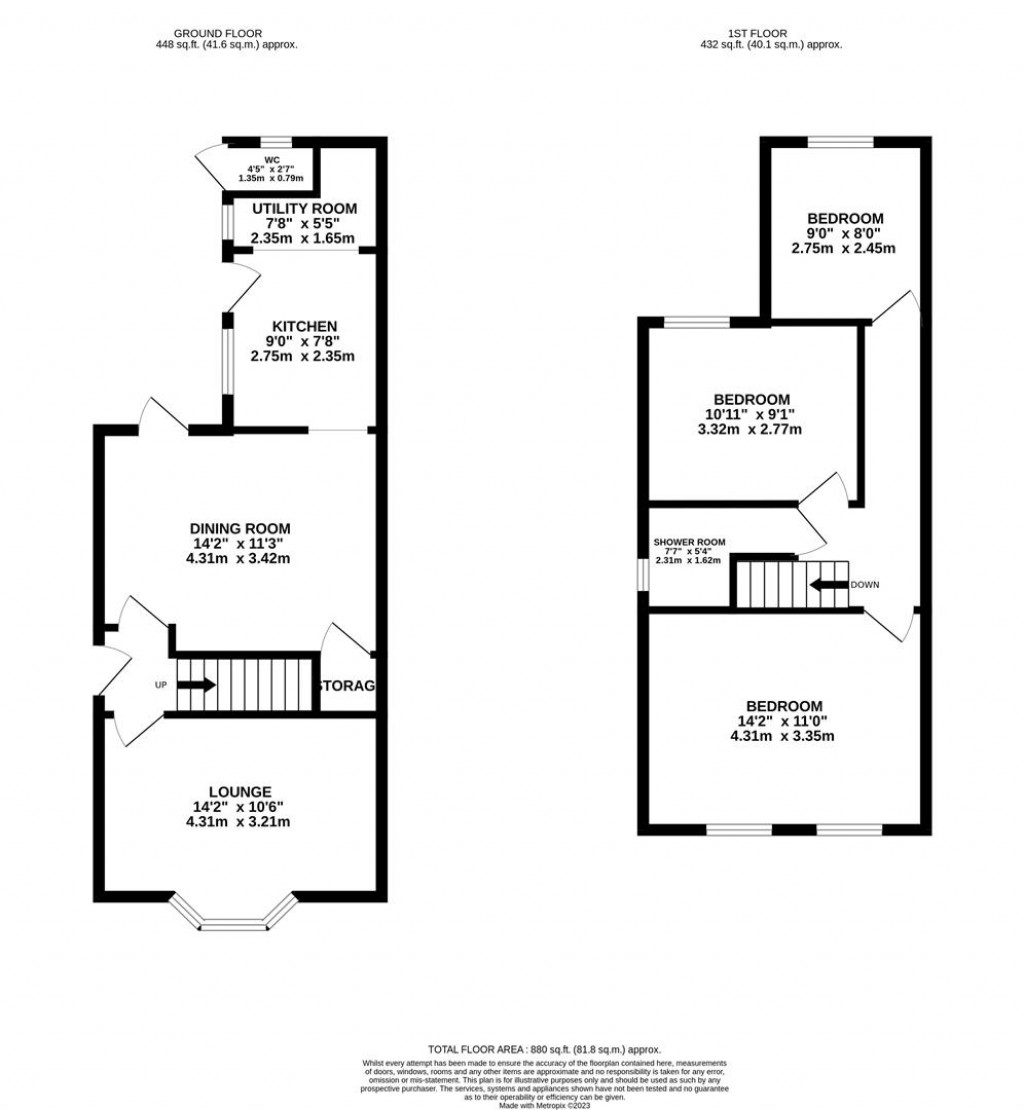 Floorplans For Oxford Street, Kettering